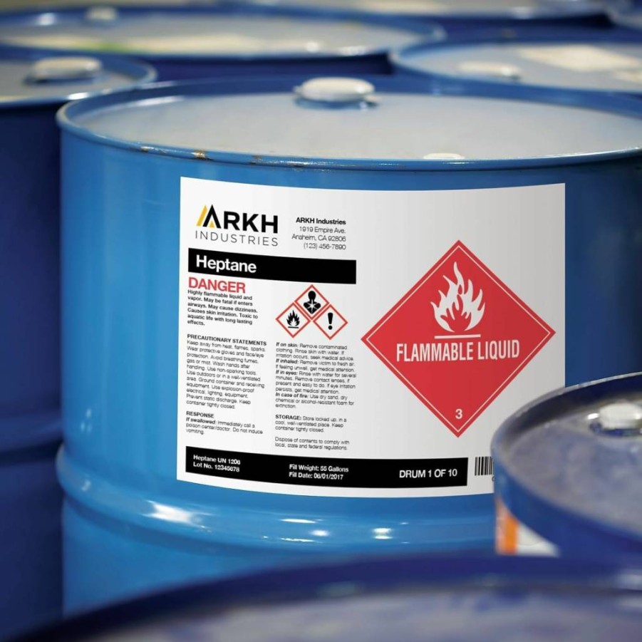 Avery Ultraduty GHS Chemical Labels for Laser Printers - Waterproof, UV Resistant, 8.5" x 11" Sheet, 50-Pack (60501) | Durable Hazardous Material Labels