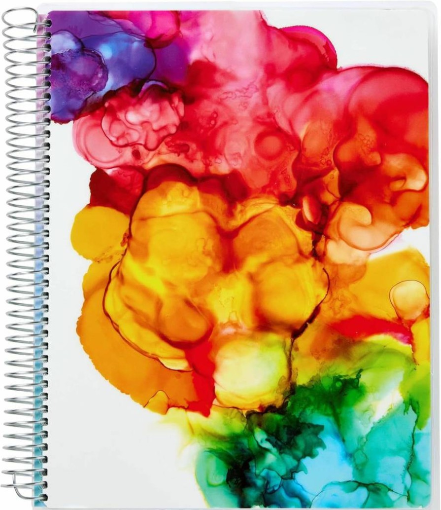 AVERY Undated 12-Month Planner with Stickers, 8.25" x 9.75" Watercolor Inkblot Design, Amy Tangerine Collection, Weekly & Monthly Organizer (29881)