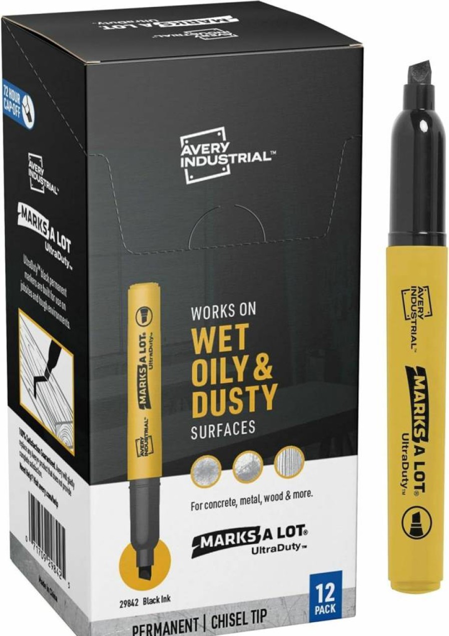Marks-A-Lot Ultradry Permanent Markers - Industrial-Strength, Quick-Drying, Fade-Resistant for Professional Use