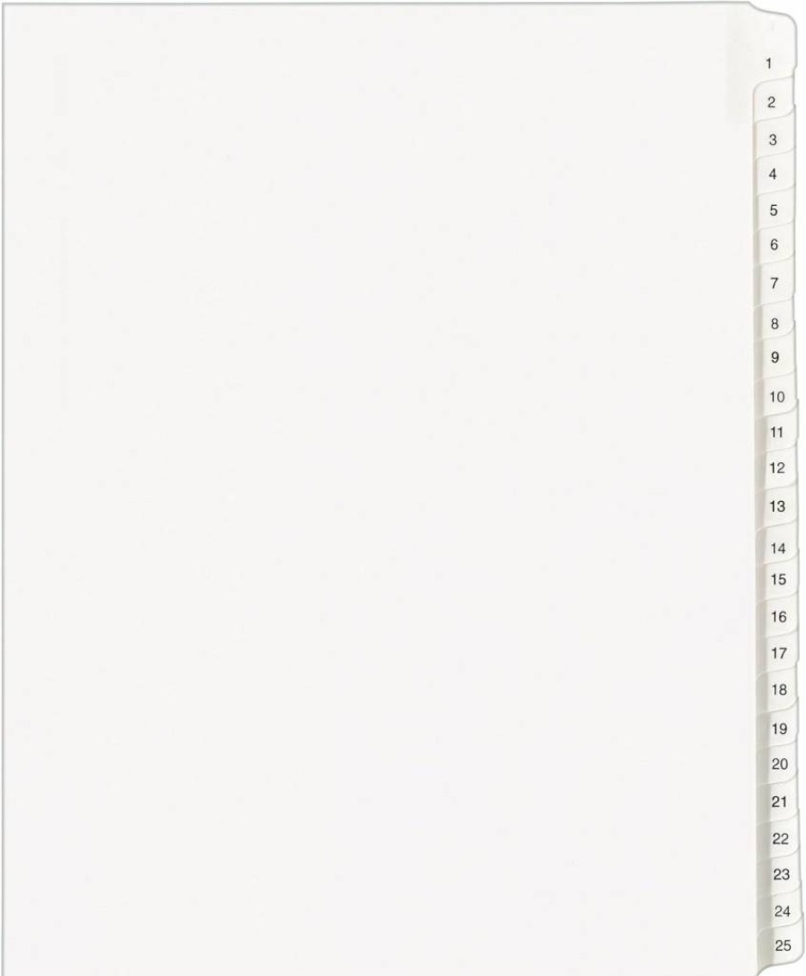 AVERY 01701 Legal Exhibit Dividers, 25-Tab Set for 3-Ring Binders, Allstate Style, 1-Pack, Organize Court Documents, Letter Size, Durable Tabs