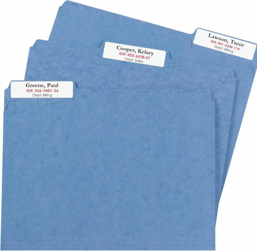 Avery TrueBlock Extra Large File Folder Labels, 15/16" x 3-7/16", White, 450 Sheets, Printable, Laser/Inkjet Compatible (5027)