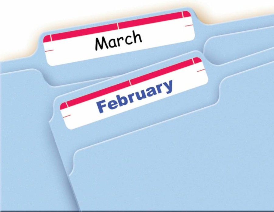 Avery 5201 Easy Peel File Folder Labels, 2/3" X 3-7/16", White/Red, 252 Labels per Pack, Print & Handwrite, 4" X 6" Sheets